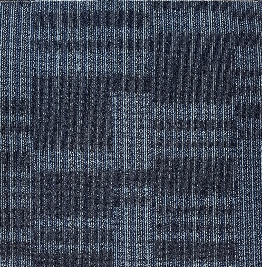 Shaw 00450 Blue Carpet Tile-24"x 24"(12 Tiles/case, 48 sq. ft./case)